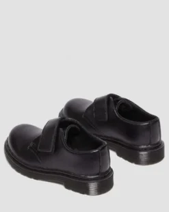 Zapatos Kamron para niños de piel con tiras in Negro