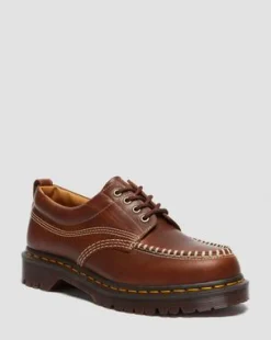 Zapatos Lowell Moc Toe de piel in Caramelo
