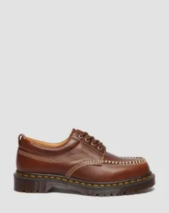 Zapatos Lowell Moc Toe de piel in Caramelo