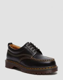 Zapatos Lowell Moc Toe de piel in Negro