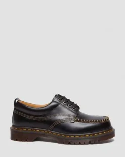 Zapatos Lowell Moc Toe de piel in Negro