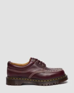Zapatos Lowell Moc Toe de piel in Rojo Cereza