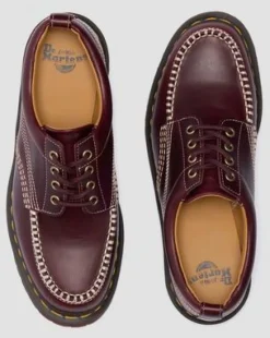 Zapatos Lowell Moc Toe de piel in Rojo Cereza