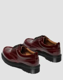 Zapatos Lowell Moc Toe de piel lacada in Rojo Cereza