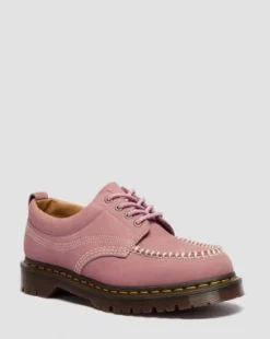 Zapatos Lowell Moc Toe de piel Nubuck in Rosa Empolvado
