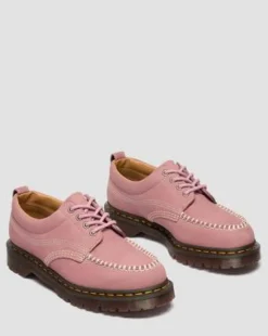 Zapatos Lowell Moc Toe de piel Nubuck in Rosa Empolvado