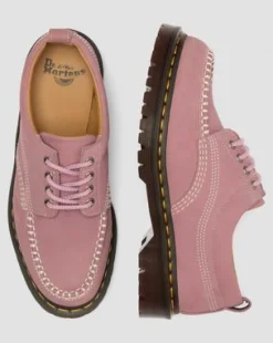 Zapatos Lowell Moc Toe de piel Nubuck in Rosa Empolvado