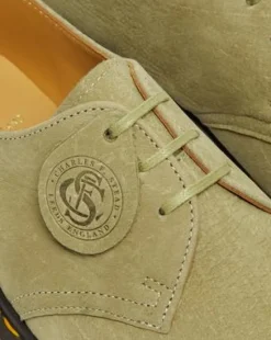 Zapatos 1461 Made in England en piel Nobuk in Verde