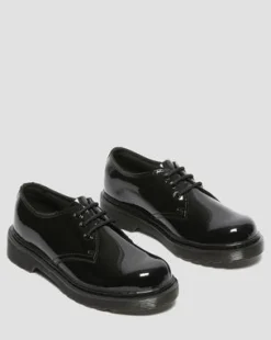 Zapatos 1461 para joven en charol in Negro