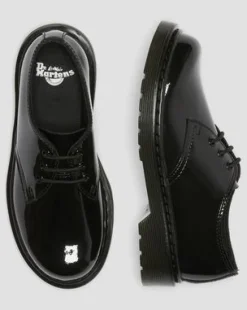 Zapatos 1461 para joven en charol in Negro