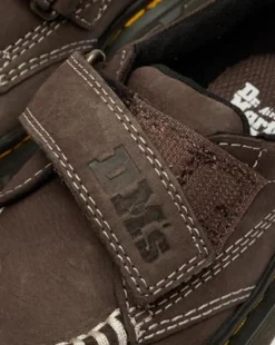 Zapatos Raffe Strap de piel Tumbled Nubuck para niños in Marrón Oscuro