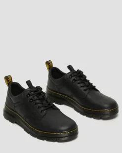 Zapatos utilitarios Reeder de piel Wyoming in Negro