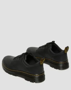 Zapatos utilitarios Reeder de piel Wyoming in Negro