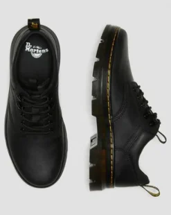 Zapatos utilitarios Reeder de piel Wyoming in Negro