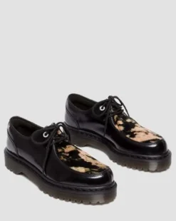 Zapatos Zeffir Bex de piel Hair-On con 3 ojales&nbsp; in Negro
