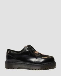 Zapatos Zeffir Bex de piel Hair-On con 3 ojales&nbsp; in Negro