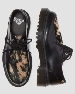 Zapatos Zeffir Bex de piel Hair-On con 3 ojales&nbsp; in Negro