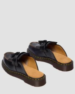 Zuecos Adrian de piel in Negro