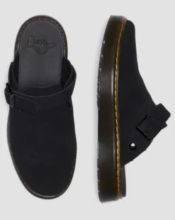 Zuecos Carlson de ante in Negro