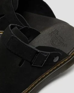 Zuecos Carlson de ante in Negro