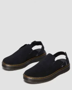 Zuecos Carlson de ante in Negro