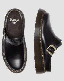 Zuecos con plataforma Laketen de piel in Negro