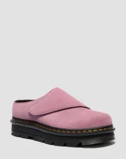 Zuecos con plataforma Zebzag Anywair de ante in Rosa Empolvado