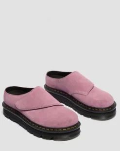 Zuecos con plataforma Zebzag Anywair de ante in Rosa Empolvado
