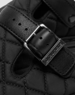Zuecos de plataforma Zebzag Quilted in Negro