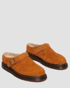 Zuecos Isham de ante con forro sintético in Pecan Brown