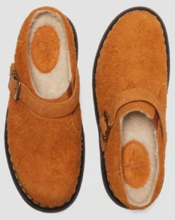Zuecos Isham de ante con forro sintético in Pecan Brown