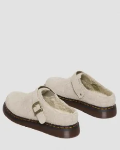 Zuecos Isham de ante con forro sintético in Vintage Taupe