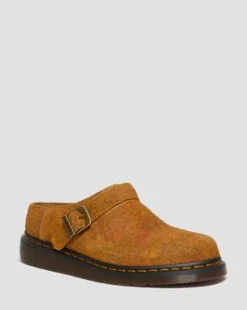 Zuecos Isham de ante jaspeado in Brown