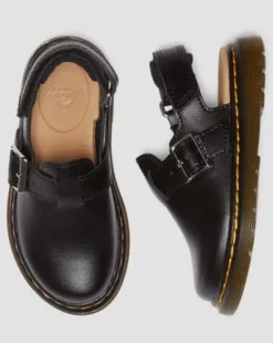 Zuecos Jorge de piel para niños in Negro