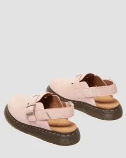 Zuecos Jorge Ii de piel Nubuck&nbsp; in Rosa Polvo
