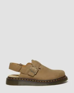 Zuecos Jorge II de piel Tumbled Nubuck in Marrón Sabana