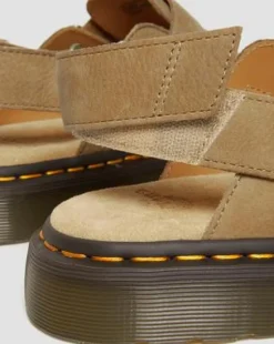 Zuecos Jorge II de piel Tumbled Nubuck in Marrón Sabana