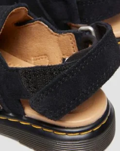 Zuecos Jorgie de ante para niños in Negro